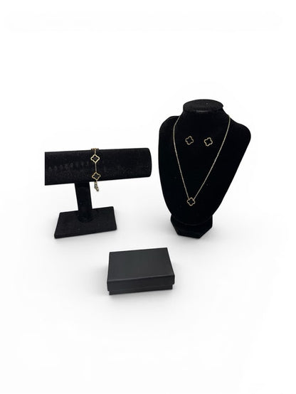 COMBO VAN CLEEF DORADO CON ROSA DORADO CON NEGRO DORADO CON BLANCO