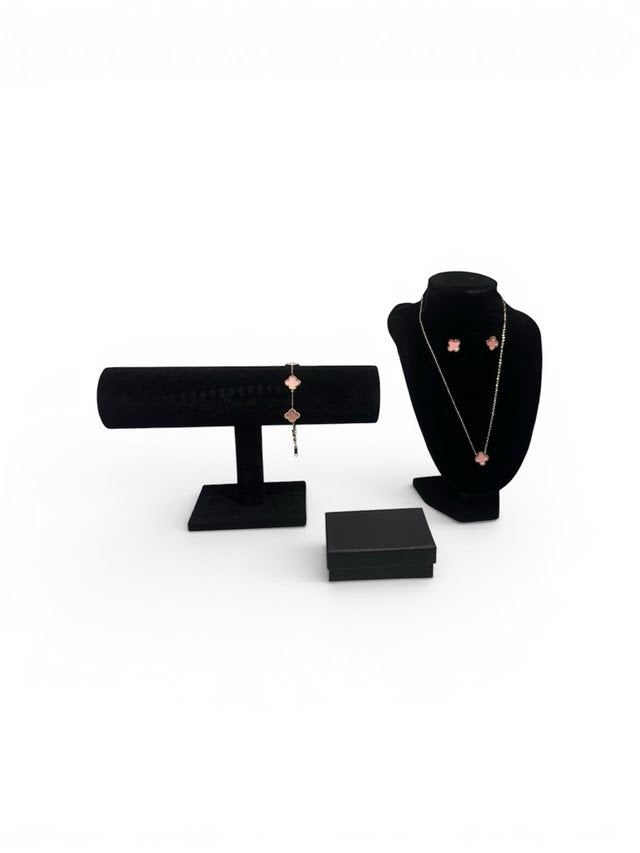 COMBO VAN CLEEF DORADO CON ROSA DORADO CON NEGRO DORADO CON BLANCO