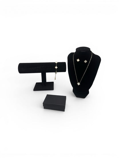 COMBO VAN CLEEF DORADO CON ROSA DORADO CON NEGRO DORADO CON BLANCO